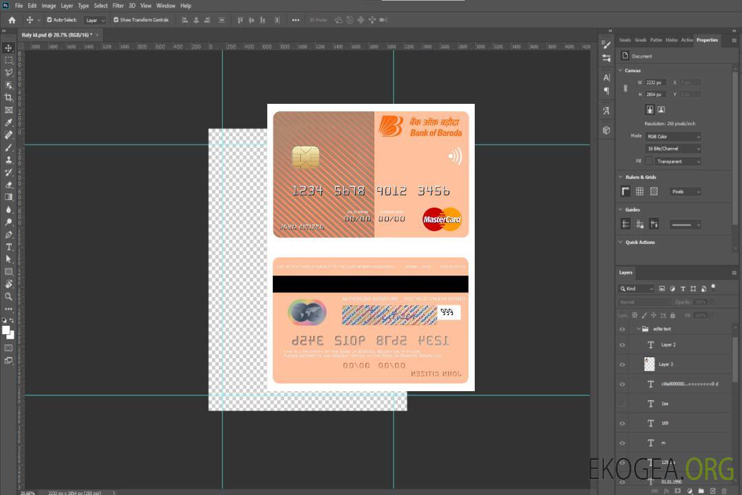 Mastercard de la Banque mauricienne de Baroda template Mastercard de la Banque mauricienne de Baroda template